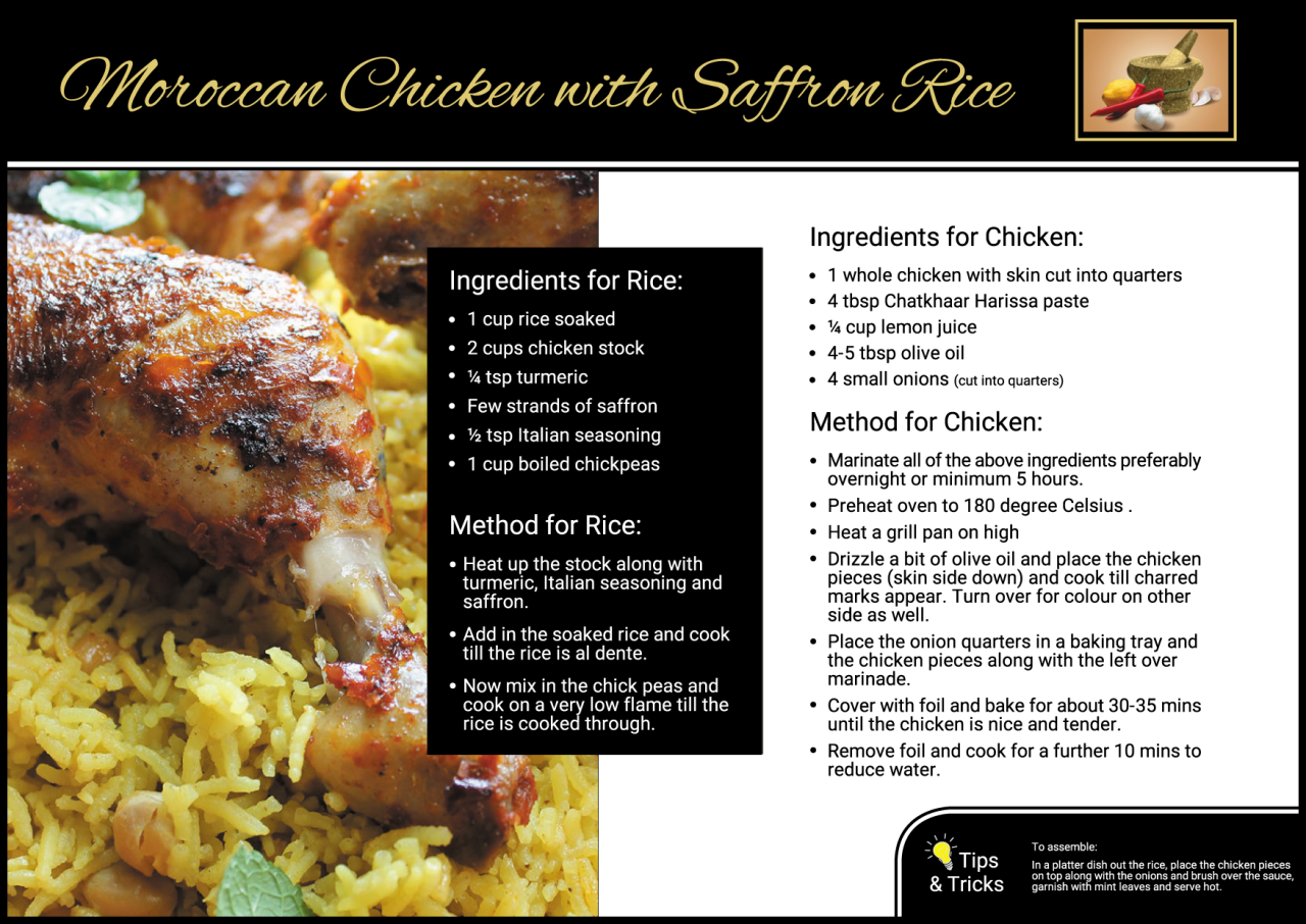 MOROCCAN CHICKEN WITH SAFFRON RICE CHATKHAAR